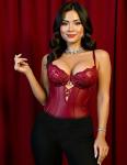 Avidlove Sexy Lingerie for Women Deep V Lace Teddy Lingerie Snap Crotch Bodysuit Cut Out One Piece Babydoll （ Deep Red, M