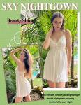 Avidlove Womens Sexy Sleepwear Lace Chemise Nightgown Sexy Womens Nightie Honeymoon Lingerie (White,XL)