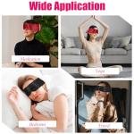cobee 2 Pcs Blindfold and Hand Ties for Bedroom, Blockout Satin Sleep Mask Adjustable Sleeping Blind Folds Eye Mask Blindfold for Adult Couples Nap Yoga Travel Night Sleeping(145cm/57inch)