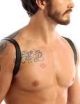 YiZYiF Men's Adjustable Leather Body Chest Harness Belt Clubwear with Fancy Buckles X-Style One Size