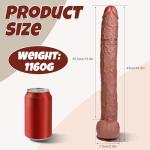 Squirting Adult Tool Realist Big, Lifelike Realistic Soft Flexiabl Dilbo (HOR-16.9")