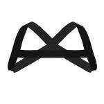 iiniim Men's Nylon Body Chest Harness Lingerie Elastic Shoulder Support Brace (Black X-Shape)