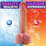 New Enhanced Realistic Dick Thrusting Vibrating Mode with Remote Toys with Strong Suction Cup for Hands Free Play J8092G