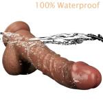 2026 Dark Skin Friendly Play Thrusting Games Remote Control with Strong Suction Cup Realistic Silicone Waterproof Flexible Sensory Toys for Date Night