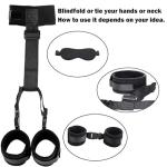 AIRLTUKY BDSM Sex Toys Bondage Kit Blindfold Bed Restraints Sex Hand Cuff Bracelets Fuzzy Hand Cuff Set Handcuffs for Adults Grownups Bedroom Bondaged Tie Downs Kit Bondage Gear & Accessories Sweater