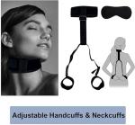 AIRLTUKY BDSM Sex Toys Bondage Kit Blindfold Bed Restraints Sex Hand Cuff Bracelets Fuzzy Hand Cuff Set Handcuffs for Adults Grownups Bedroom Bondaged Tie Downs Kit Bondage Gear & Accessories Sweater