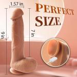 2026 Adult Tools for Women and Beginner 9 Inch Thrusting Stimulation Realistic Silicone Womens Toys Classic Wand with Strong Suction Cup for Hands-Free Play Outdoors or at Home HED15