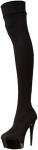 Ellie Shoes Women's 609-Ski Stiletto Stretch Lycra Thigh High Boot, Black, 10 M US