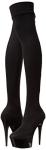 Ellie Shoes Women's 609-Ski Stiletto Stretch Lycra Thigh High Boot, Black, 10 M US