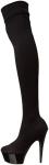Ellie Shoes Women's 609-Ski Stiletto Stretch Lycra Thigh High Boot, Black, 10 M US