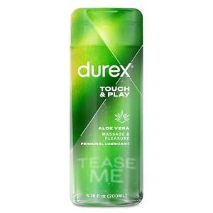 Durex Massage & Play 2 in 1 Lubricant, 6.76 oz., Soothing Touch with Aloe Vera