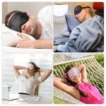 Silk Satin Sleeping Mask Eye Mask Set Include 2 Blindfold Eyeshade Elastic Strap Double Layer Silk Filling Eye Cover 2 Ear Plugs 2 Storage Bags for Women and Men Sleep Travel Nap (Black, Pink)