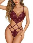 Avidlove Teddy Lingerie for Women Sexy Cut Out Bodysuit Lace One Piece Lingerie Sleepwear