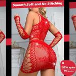Famstar Sexy Lingerie For Women Naughty Rhinestone Sparkle Fishnet Lingerie Set Teddy Erotic Mesh Rave Outfit