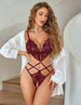 Avidlove Teddy Lingerie for Women Sexy Cut Out Bodysuit Lace One Piece Lingerie Sleepwear