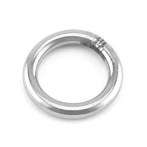 Yinpecly Stainless Steel O Ring 40mm(1.57") Outer Diameter 6mm Thickness Strapping Welded Round Rings 8pcs
