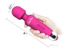 VibeMax Rechargeable Personal Massager - Powerful Multi Speed Vibration - Whisper Quiet - Waterproof - for Muscle Tension Relief - Pink