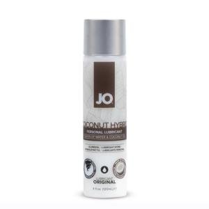 JO Coconut Hybrid Personal Lubricant – Water Based Lube with Coconut Oil for Intimacy, Anal & Toy Safe – 4 fl oz