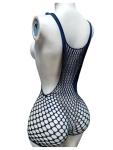OYOANGLE Women's Fishnet Dress Bodysuit Hollow Out Lingerie Chemise Nightwear Black One-Size