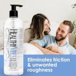 Healthy Vibes Water Based Hand Pump Lube 16 oz Long Lasting Easy Clean Sexual Privacy Gel Lubricant Compatible Latex Silicone Sex Toys Couples Men Women Anal Ease Solo Life Personal Lubrification Play