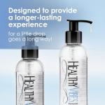 Healthy Vibes Water Based Hand Pump Lube 16 oz Long Lasting Easy Clean Sexual Privacy Gel Lubricant Compatible Latex Silicone Sex Toys Couples Men Women Anal Ease Solo Life Personal Lubrification Play