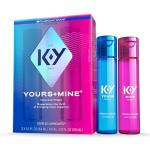 K-Y Yours + Mine Couples Personal Lube, Two Personal Lubricants, Water Based Lube for Women & Glycerin-Based Lube for Men, 2 x 1.5 FL OZ