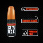 Gun Oil Silicone Based Lubricant 2 Ounce Personal Long-Lasting Sex Lube Condom & Latex-Safe Hypoallergenic Unscented No Residue Non Sticky Intimate Lubrication Works Underwater Couples, Men and Women