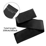 2Pcs Satin Eye Mask Sleep Mask, Adjustable Blindfold Soft Satin Eye Covers Valentine's Day Gift for Travel, Nap, Meditation,157cm/62inch (Black+Pink)