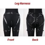 2 PCS Women Leather Body Harness, Ladies Punk Bra Chest Belt, Adjustable Clubwear BDSM Garter Party Rave Wear