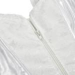 DKCHENH women sexy strap lace up corsets and bustiers top overbust shaper,white corset.Large size corset(zipper corset)