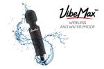 VibeMax Rechargeable Personal Massager - Powerful Multi Speed Vibration - Whisper Quiet - Waterproof - for Muscle Tension Relief in Neck, Back, Shoulders, Legs and Feet - Black