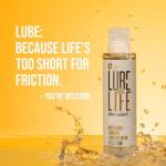 LubeLife Water-Based Lube – Personal Lubricant for Men, Women & Couples, Travel Size, Non-Staining, Easy Clean-Up, Toy-Safe, 4 Fl Oz
