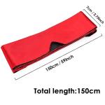 FRESHME Satin Eye Mask Sleeping - Adjustable Eye Shade Soft and Comfortable Satin Eye Blinder Cover for Women Men Night Travel Nap Meditation Valentine's Day Gift 160cm/63in Black and Red