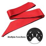 FRESHME Satin Eye Mask Sleeping - Adjustable Eye Shade Soft and Comfortable Satin Eye Blinder Cover for Women Men Night Travel Nap Meditation Valentine's Day Gift 160cm/63in Black and Red