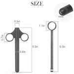 [2Pcs+Storage Bag] Lube Applicator Syringe with 10ml Precise Scales, 6.5" Anal Lube Shooter with Air-Proof Silicone Cap Reusable Lubricant Tube Applicator for Women, Men & Couples, Black