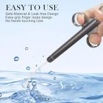 [2Pcs+Storage Bag] Lube Applicator Syringe with 10ml Precise Scales, 6.5" Anal Lube Shooter with Air-Proof Silicone Cap Reusable Lubricant Tube Applicator for Women, Men & Couples, Black