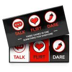Talk Flirt Dare Couples Game, Valentine’s Day Gift for Couples, Fun Romantic Date Night Card Game, Conversation and Challenge Cards to Build Connection, Intimacy and Playfulness