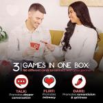 Talk Flirt Dare Couples Game, Valentine’s Day Gift for Couples, Fun Romantic Date Night Card Game, Conversation and Challenge Cards to Build Connection, Intimacy and Playfulness