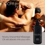 Nooky Massage Oil with Fractionated Coconut Oil for Massaging 16 Ounce (Unscented)