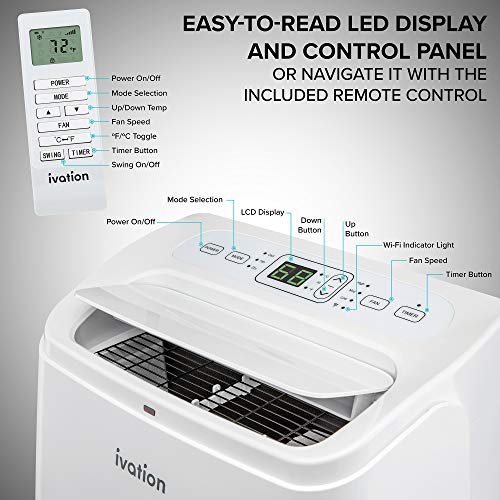 Ivation 13,000 BTU Portable Wi-Fi Air Conditioner