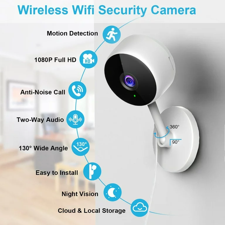Litokam Indoor Security Camera with Two-Way Audio