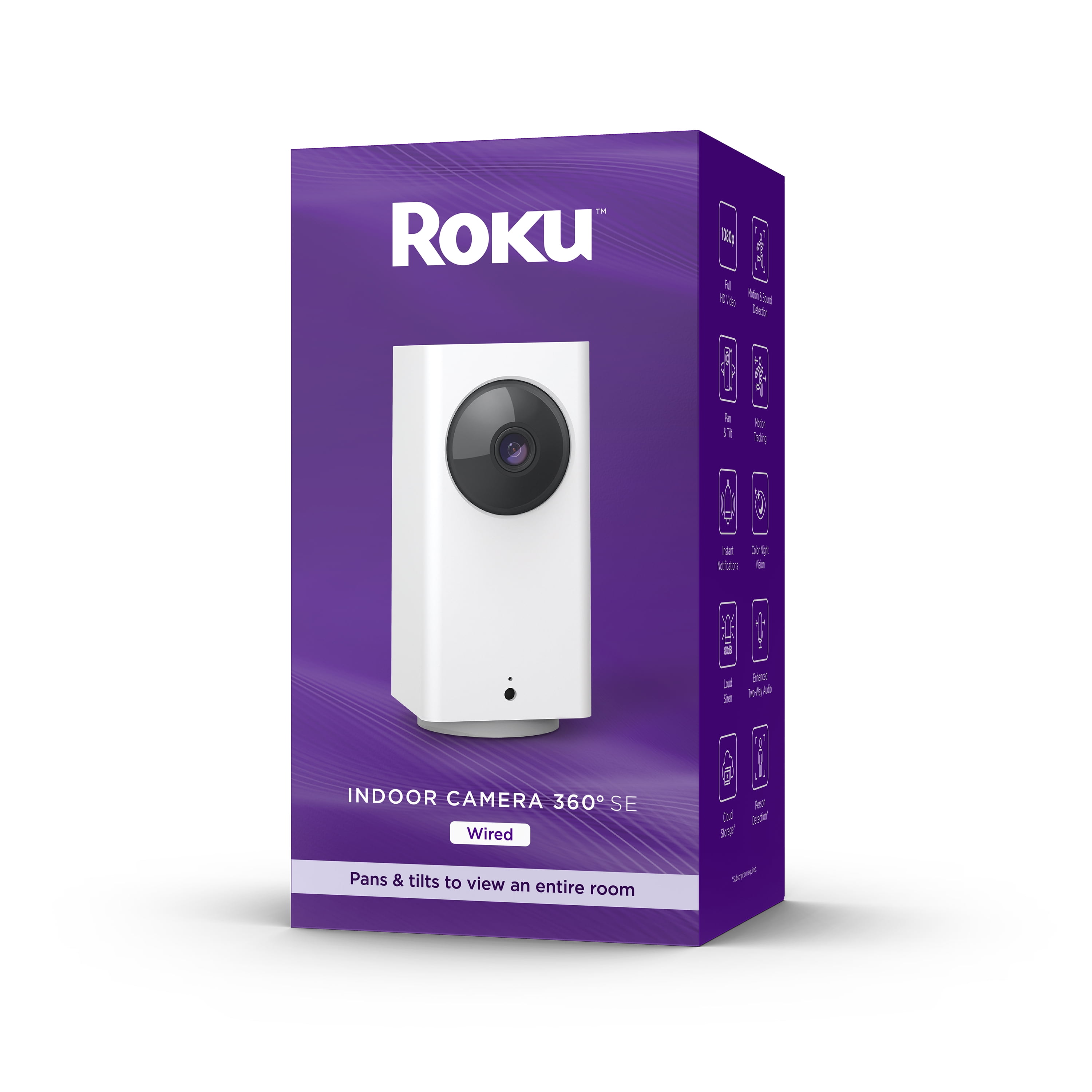 Roku 360° Indoor Security Camera with Motion Tracking