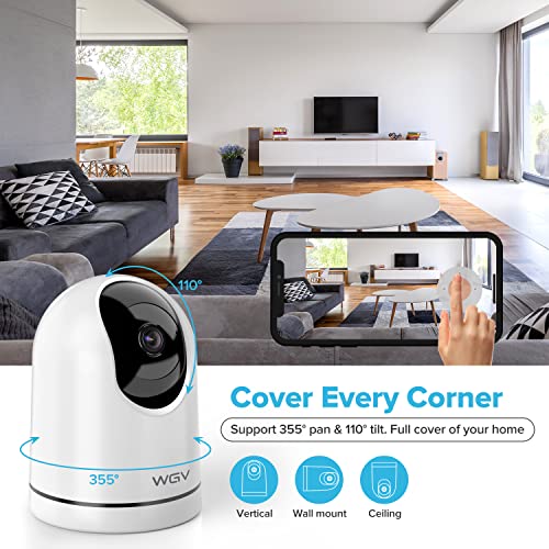 WGV 2K Home Security Camera with Motion Detection