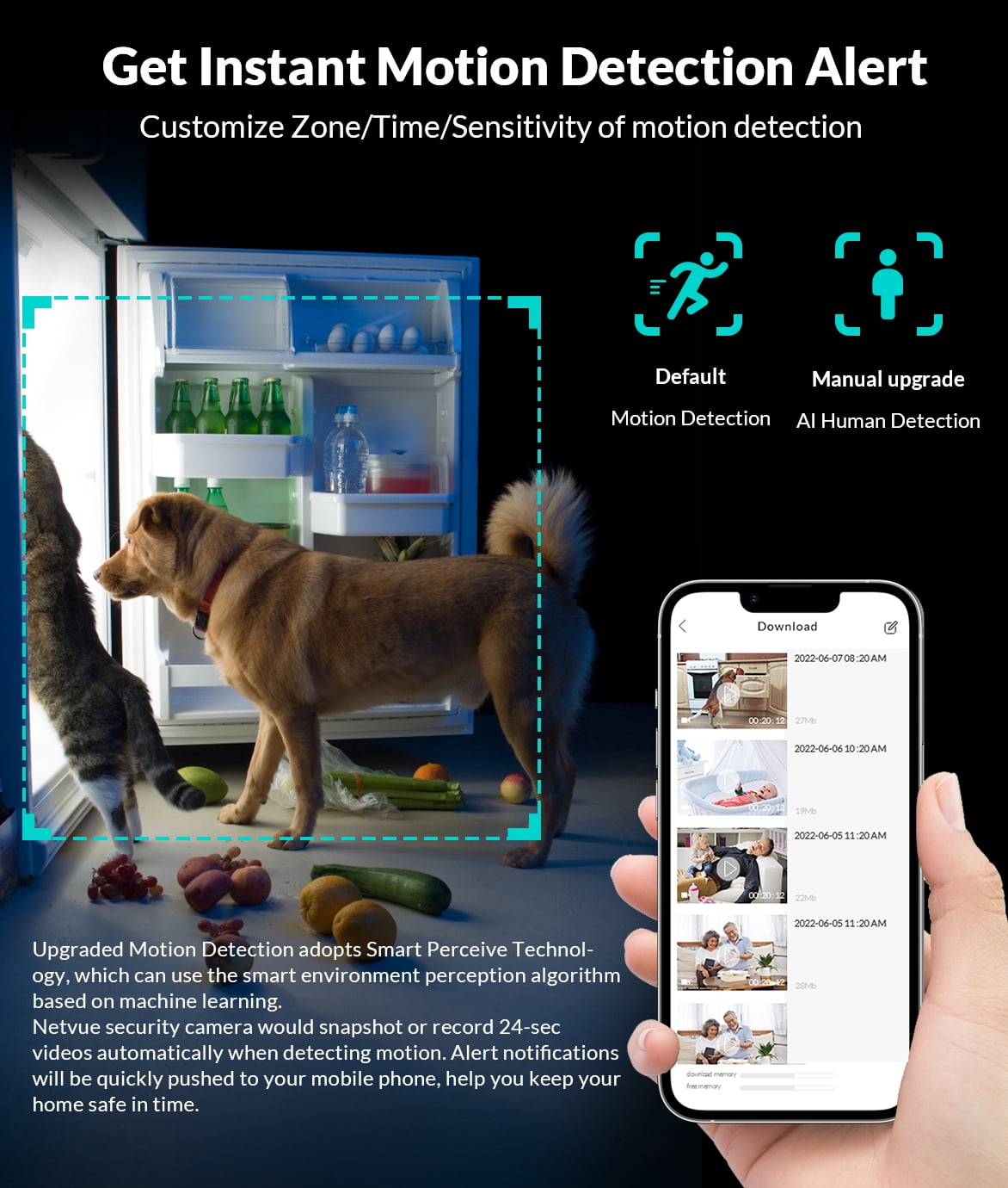 Netvue Indoor Security Camera with 1080P Video