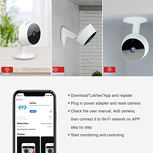 LaView 4-Pack Indoor 1080P Security Cameras