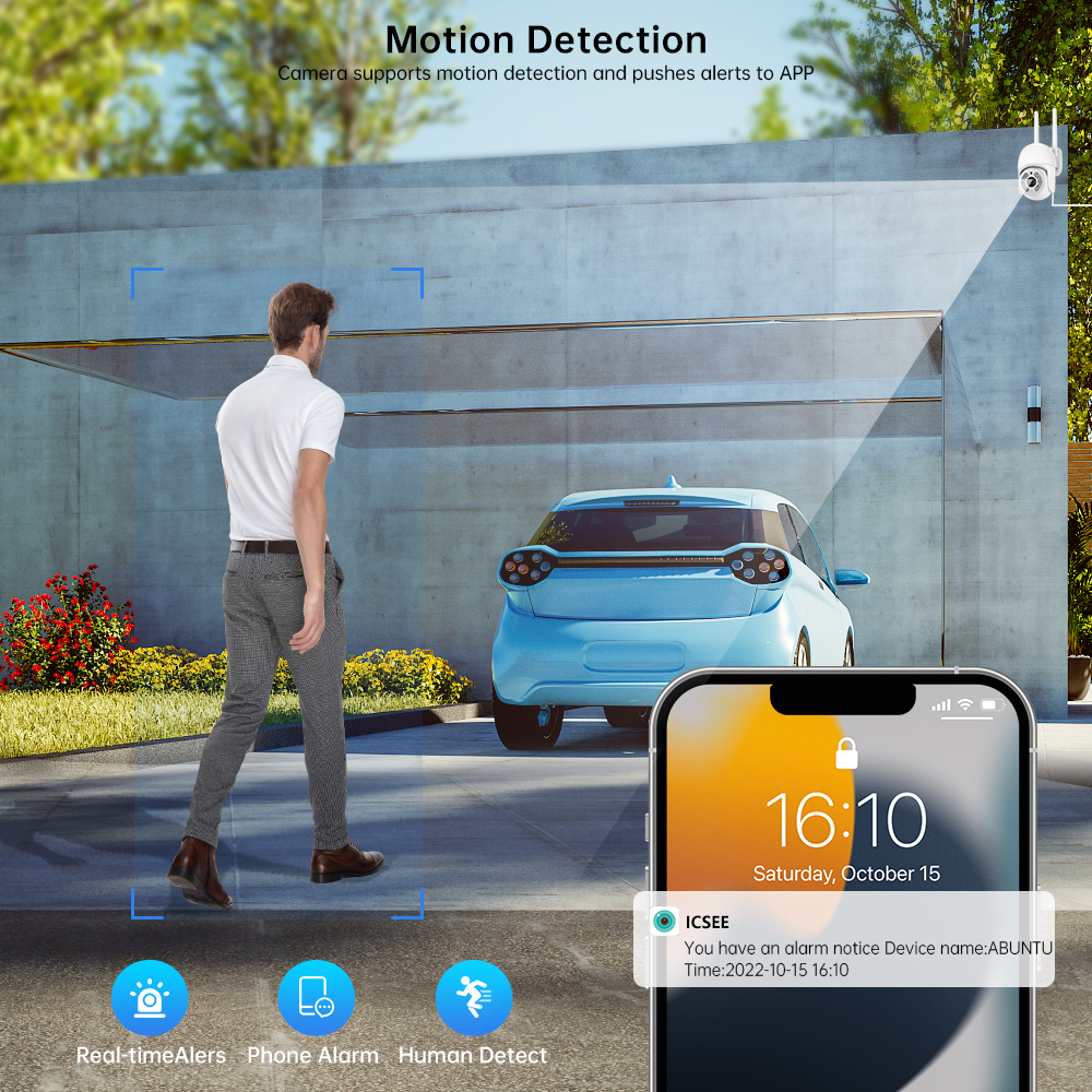 4MP HD WiFi Outdoor Security Camera with Night Vision