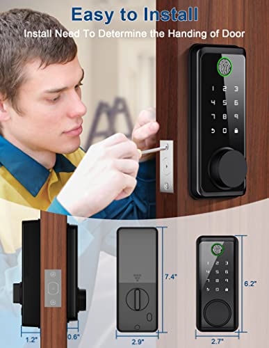 Smart Keyless Fingerprint Door Lock with App Control