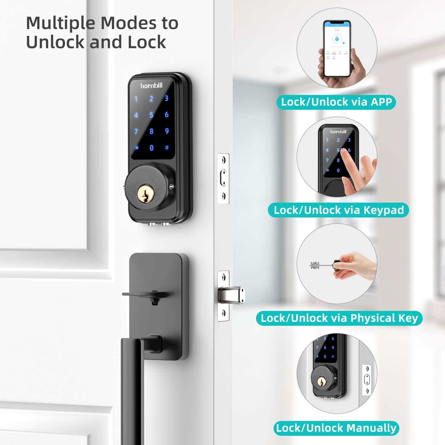 Hornbill Keyless Smart Deadbolt Lock with Keypad