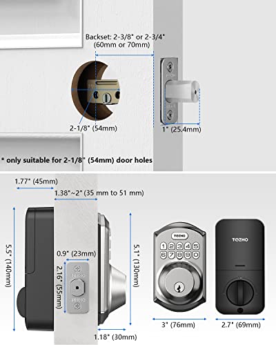 TEEHO TE001 Smart Keyless Door Lock with Keypad