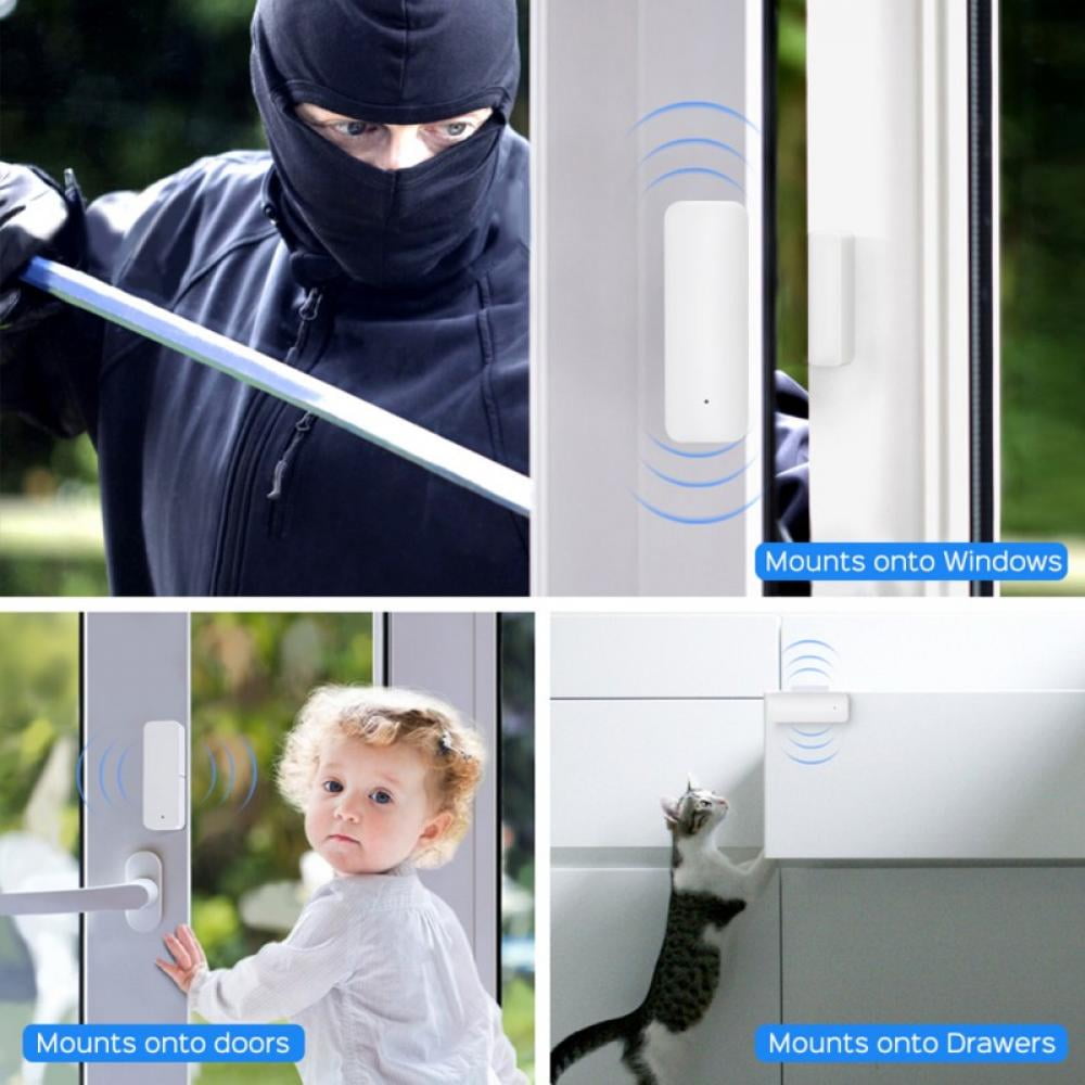 2 Pack WiFi Door and Window Alarm Sensors